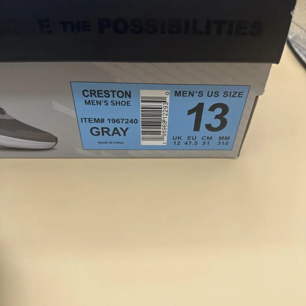 Gerry Creston Sneaker Men Size 13 Gray Mesh Lightweight Breathable